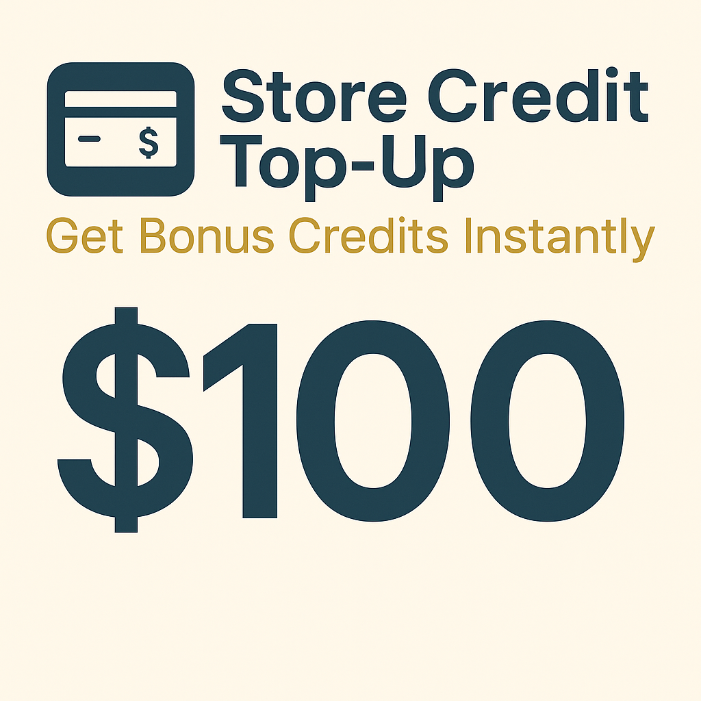 Store Credit Top-Up – $100 (Get $101 Credit)