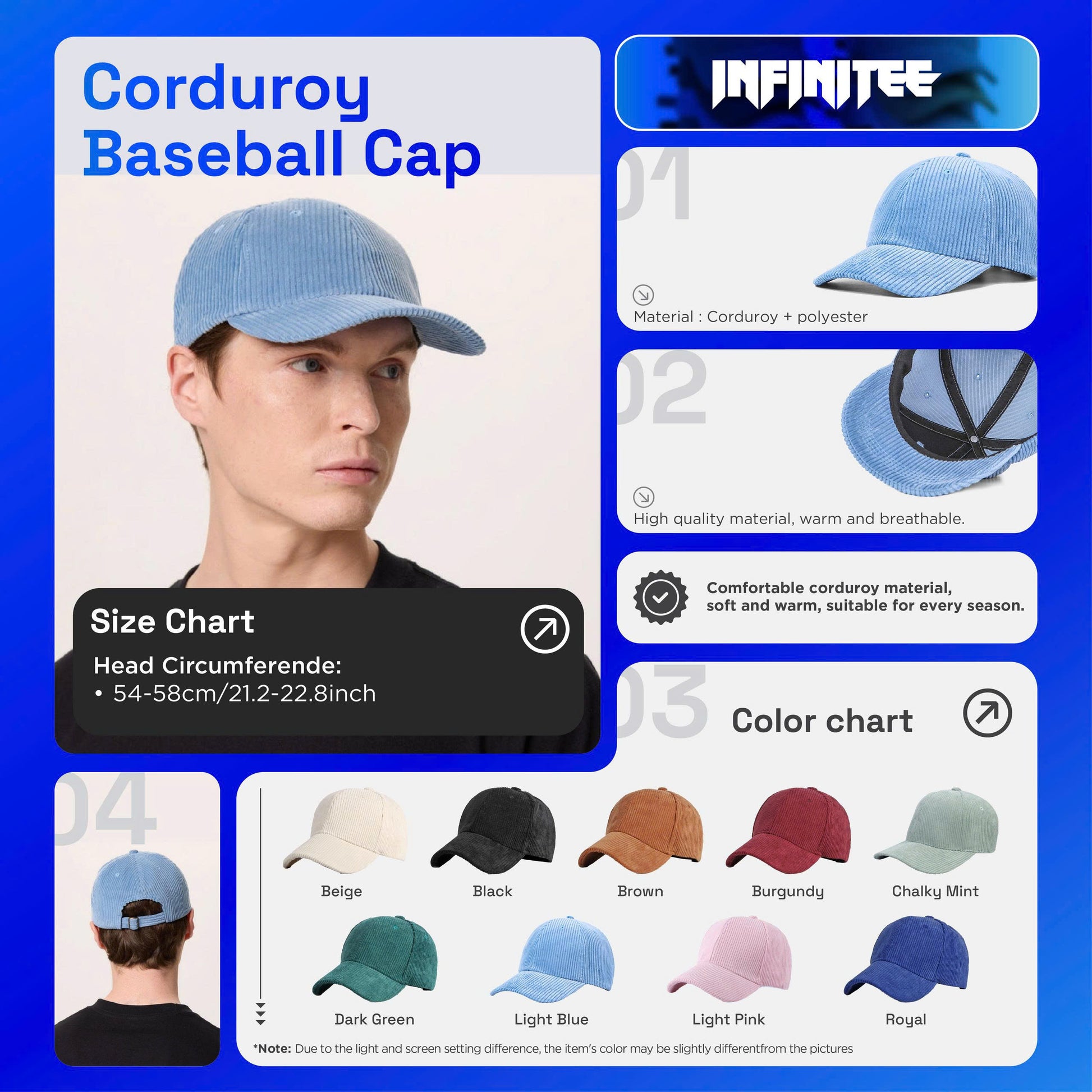 Emb - Corduroy Cap