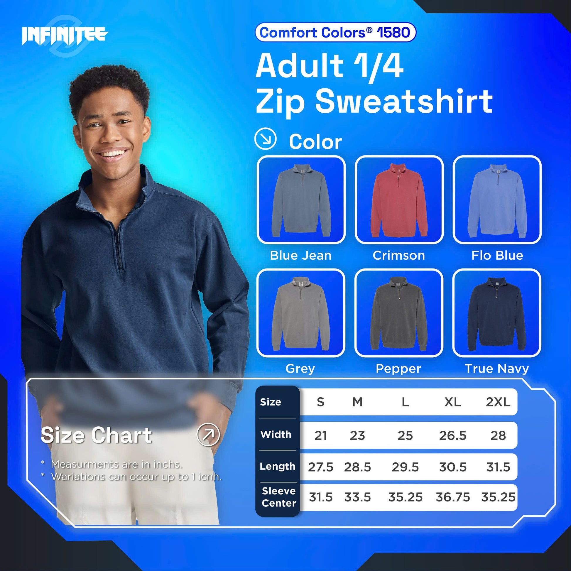 Emb - Sweatshirt Comfort Colors® 1580 1/4 Zip