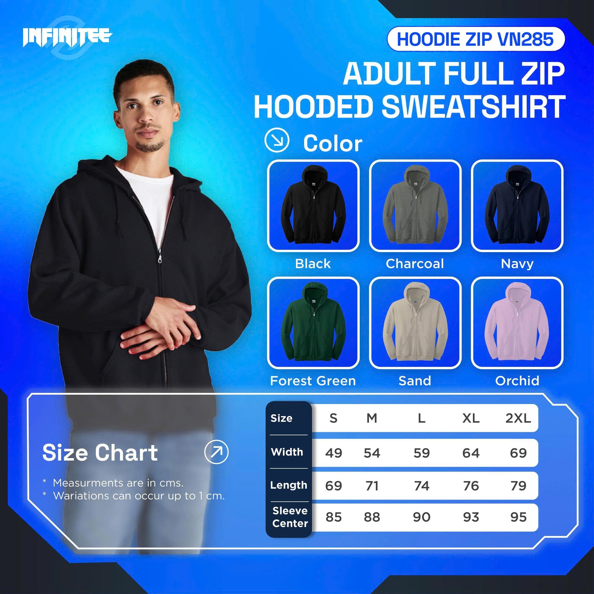 Emb - Hoodie Zipper VN285Z